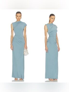 NWT EAVES Auda gown in “Slate Blue”